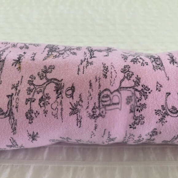 Starting Out Pink White ABC Toile Baby Girl Blanket Lovey Cotton 24"X30" Vintage - Picture 7 of 16